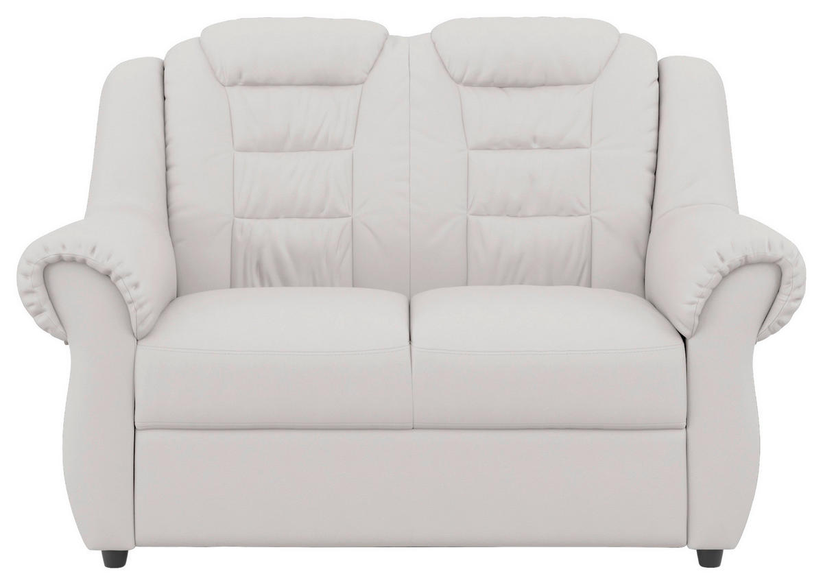 SITZGARNITUR in Lederlook Weiss  - Weiss/Schwarz, Konventionell, Kunststoff/Textil - Livetastic
