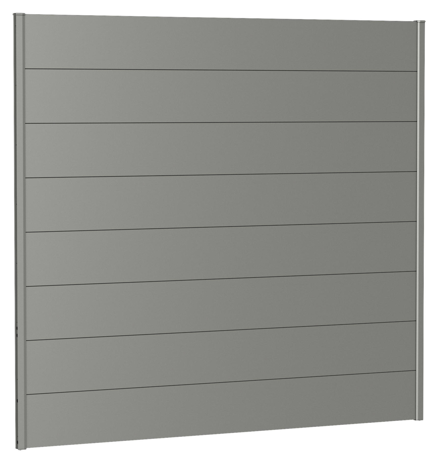 SICHTSCHUTZ - Grau, Basics, Metall (194/182/4,4cm) - Biohort