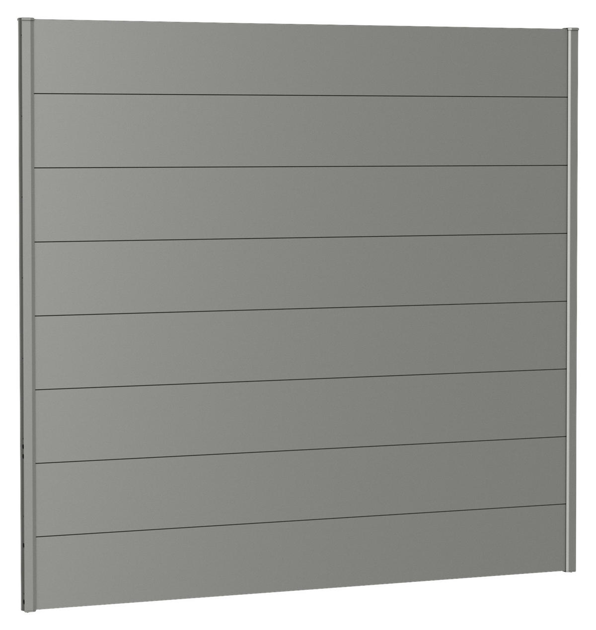 SICHTSCHUTZ - Grau, Basics, Metall (194/182/4,4cm) - Biohort