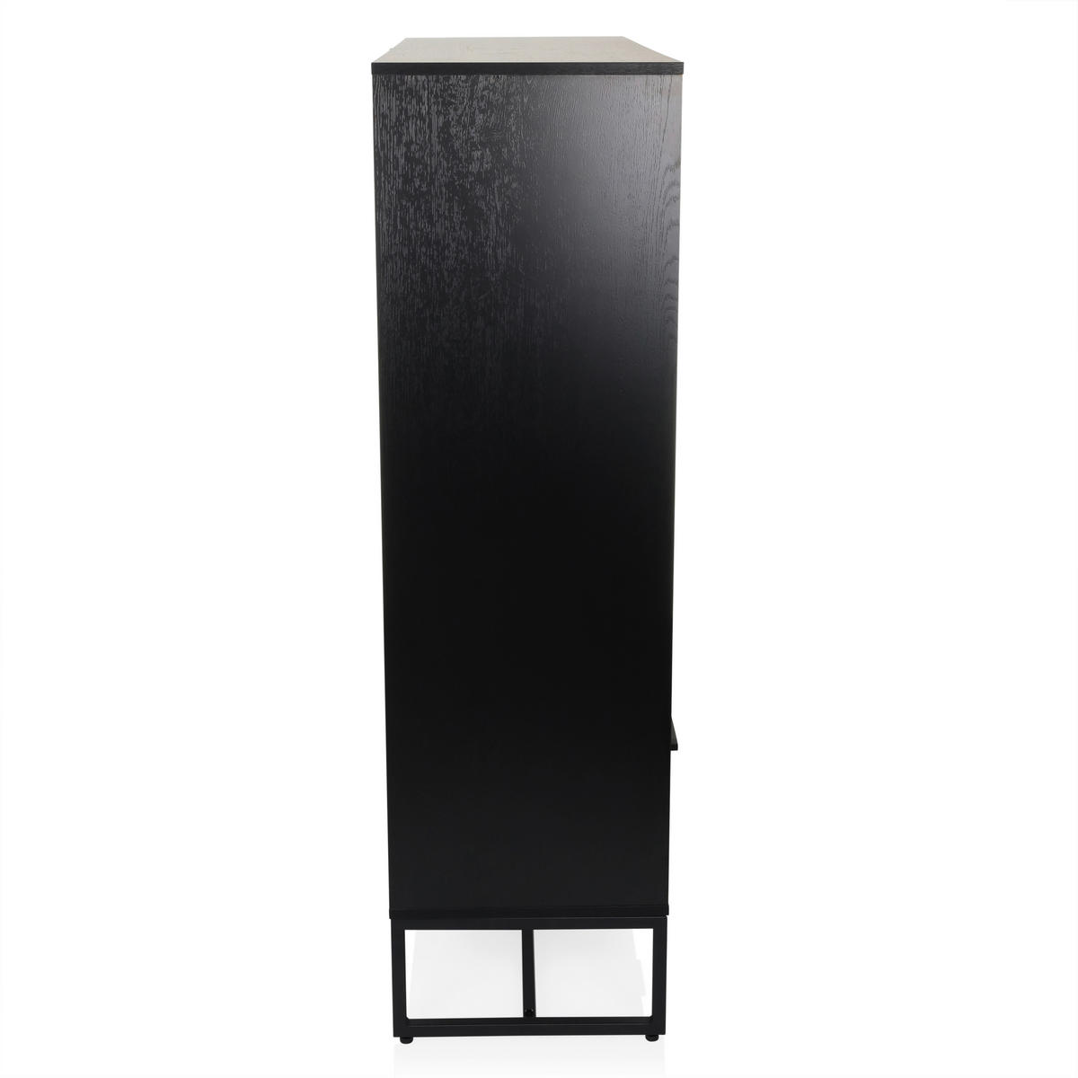 HIGHBOARD  in 100/140/40 cm  - Eichefarben/Schwarz, MODERN, Holzwerkstoff/Metall (100/140/40cm) - MID.YOU