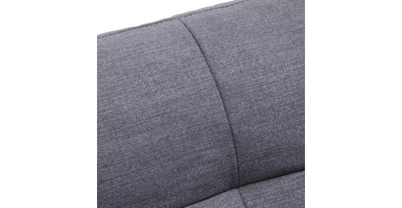 ECKSOFA in Flachgewebe, Leinenoptik Dunkelgrau  - Dunkelgrau/Schwarz, Design, Textil/Metall (247/208cm) - Xora