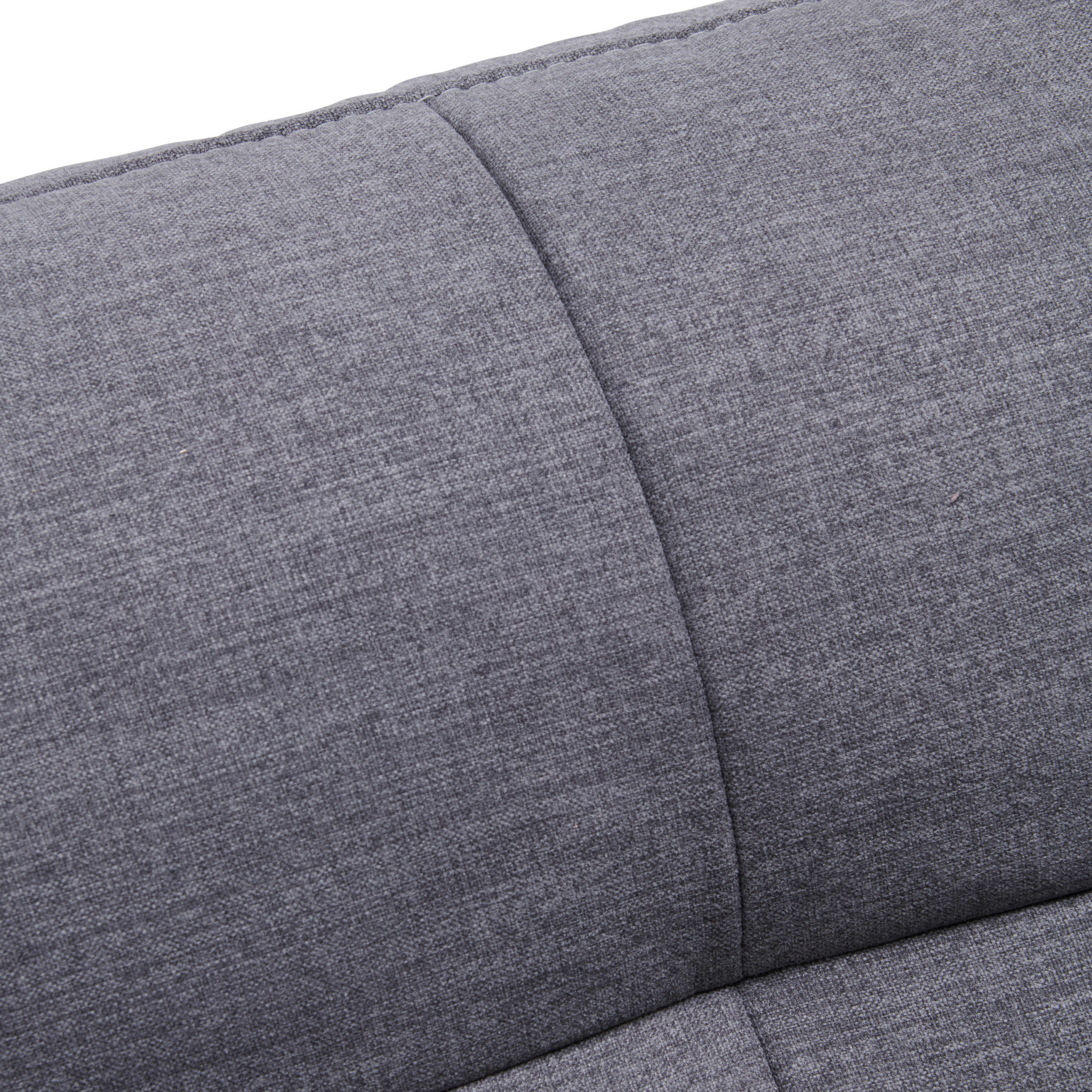 ECKSOFA in Flachgewebe, Leinenoptik Dunkelgrau 247/208 cm - Dunkelgrau/Schwarz, MODERN, Textil/Metall (247/208cm) - Xora