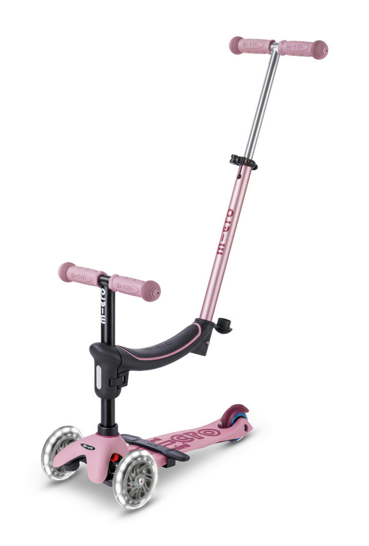 KINDERSCOOTER Mini Rock & Go  - Hellrosa, Basics, Kunststoff/Metall (67/28/45-77cm)