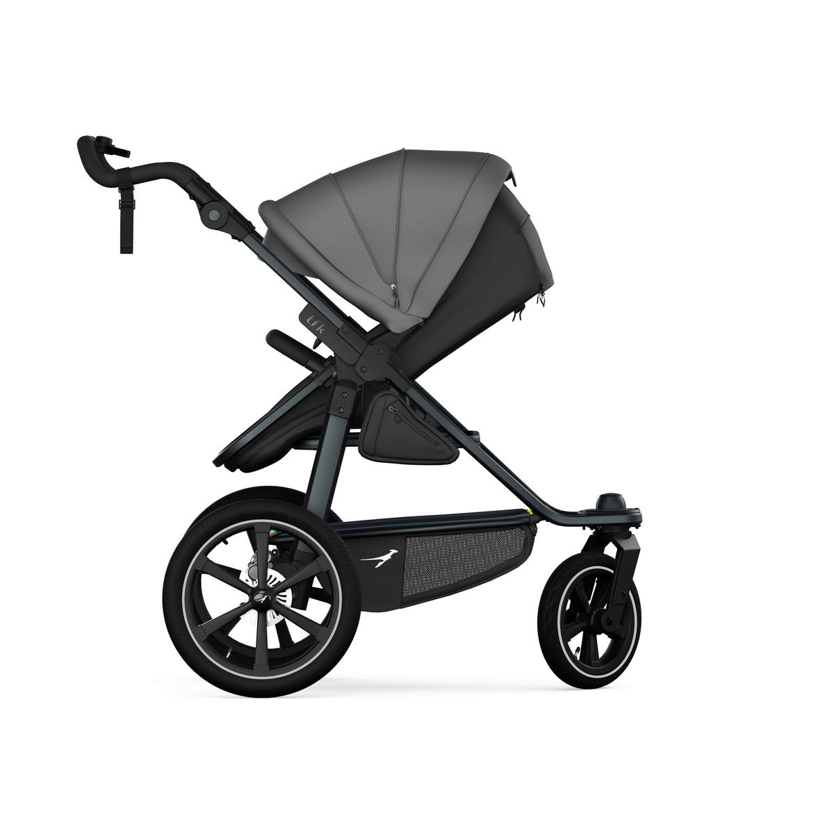 KOMBIKINDERWAGEN  tfk pro 2-in-1 Kombikinderwagen  grau  - Dunkelgrau/Anthrazit, Basics, Textil/Metall (66/118/110cm) - TFK