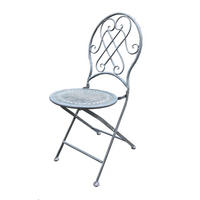 SCAUN DE GRĂDINĂ in metal verde  - maro/verde, Lifestyle, metal (43/89/48cm)