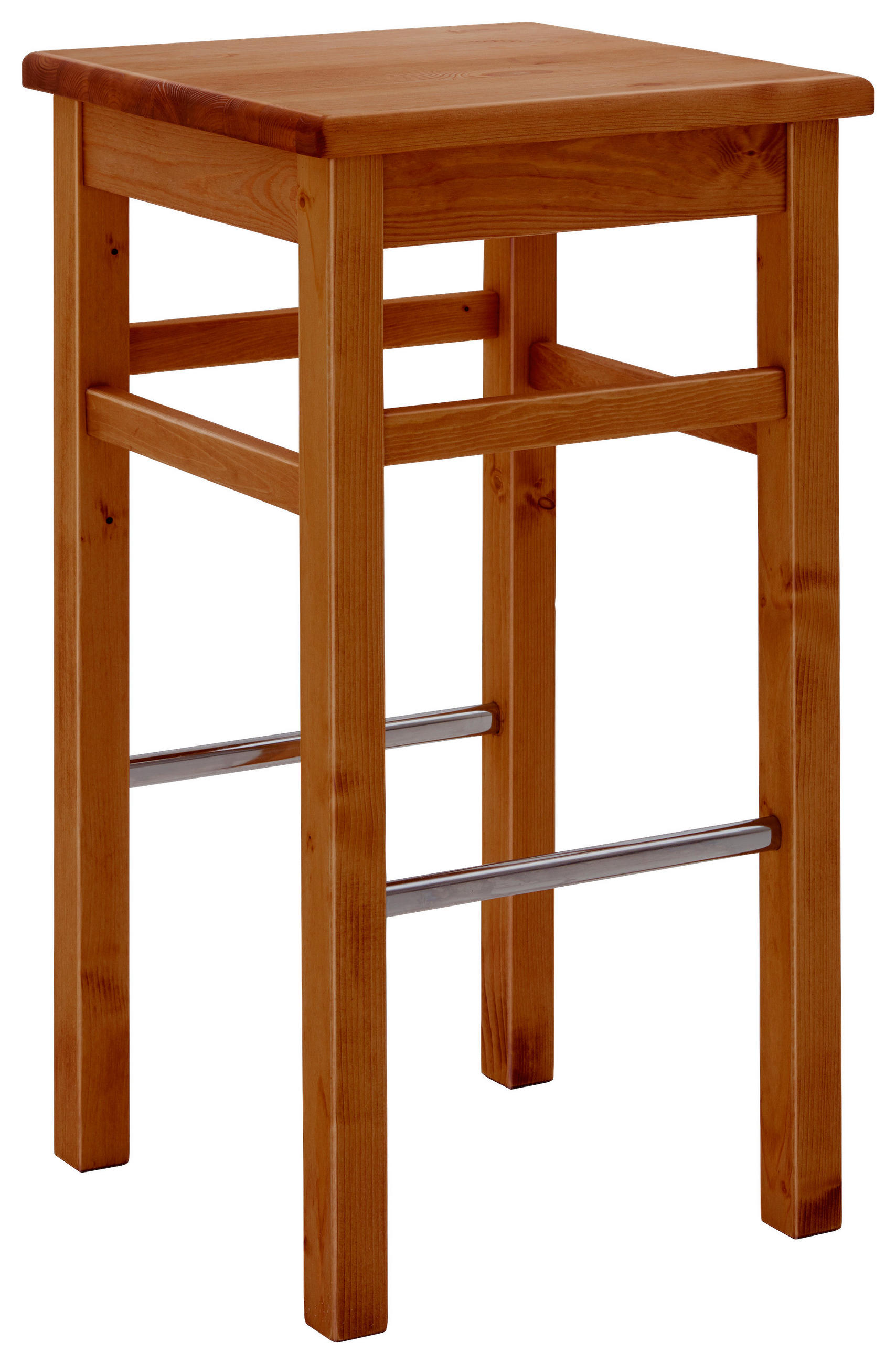 BARHOCKER Bernsteinfarben Kiefer massiv  - Bernsteinfarben, ROMANTIK / LANDHAUS, Holz (41/74,5/41cm) - Boxxx