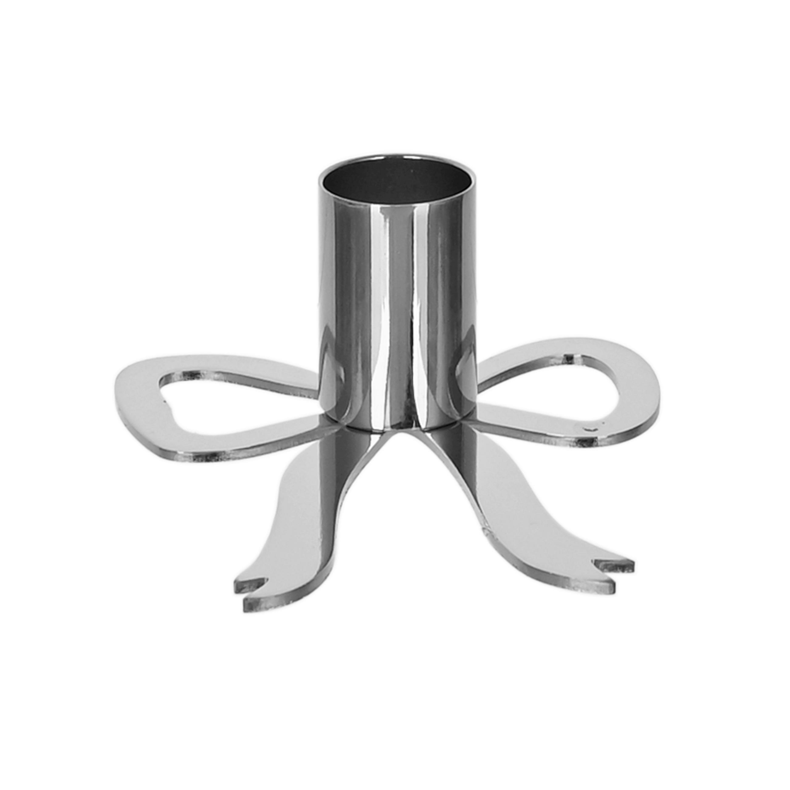 STOJAN NA SVIEČKU  kov - strieborná, Natur, kov (8,2/4/9cm) - Ambia Home
