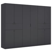 GARDEROB MED GÅNGJÄRN 271/210/54 cm 10-dörrar - grå, Modern, metall/trämaterial (271/210/54cm) - Rauch Möbel