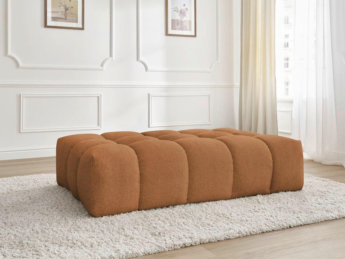 HOCKER EVEREST Flachgewebe Orange  - Schwarz/Orange, MODERN, Kunststoff/Textil (166/100/40cm)