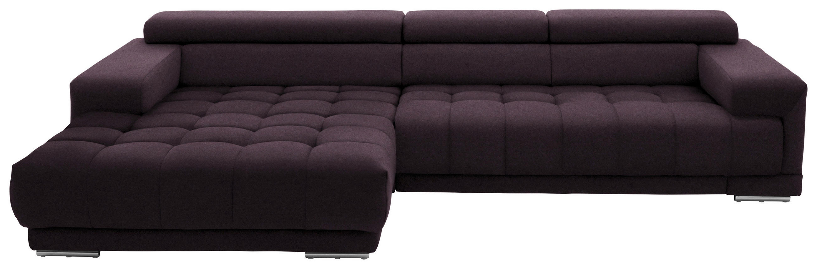 ECKSOFA Mikrofaser Lila, Flieder  - Silberfarben/Lila, Design, Textil/Metall (190/335cm) - Beldomo Speed