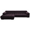 ECKSOFA Mikrofaser Lila, Flieder  - Silberfarben/Lila, Design, Textil/Metall (190/335cm) - Beldomo Speed