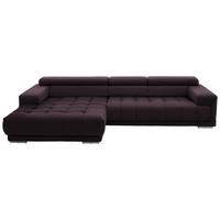 ECKSOFA Mikrofaser Lila, Flieder  - Silberfarben/Lila, Design, Textil/Metall (190/335cm) - Beldomo Speed