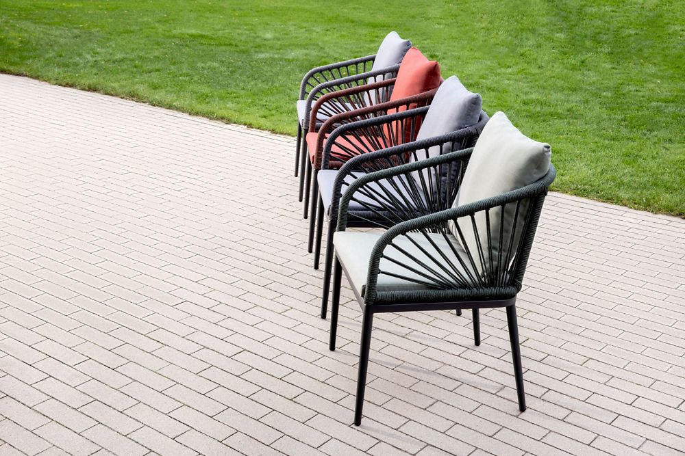 GARTENSESSEL - Dunkelgrau/Anthrazit, Design, Textil/Metall (56/87/63cm)