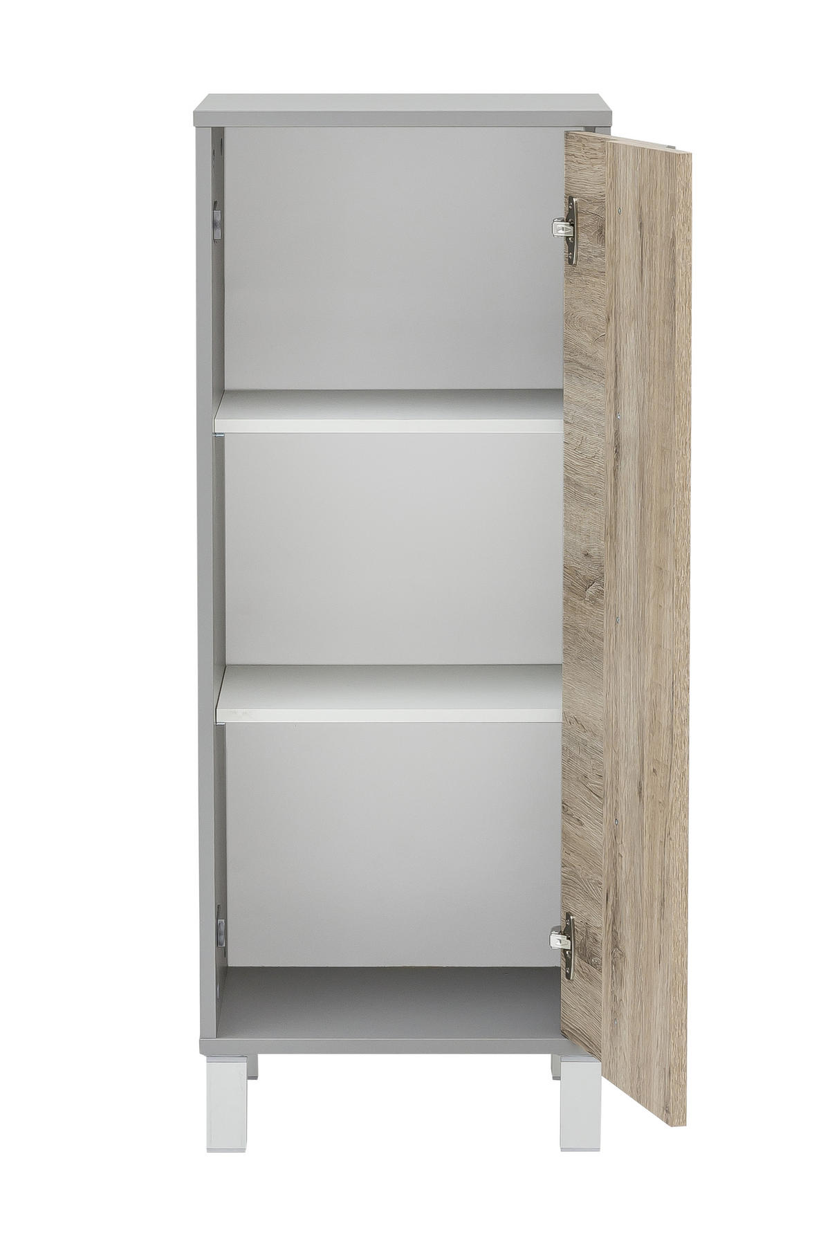 MIDISCHRANK 40,5/103,5/33 cm  - Silberfarben/Alufarben, KONVENTIONELL, Holzwerkstoff/Metall (40,5/103,5/33cm) - Stylife