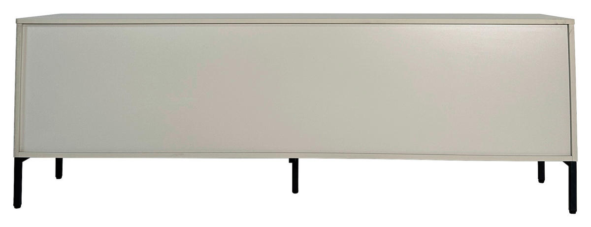 LOWBOARD WABI  in 180/60,5/40 cm  - Hellgrau/Schwarz, Design, Holz/Holzwerkstoff (180/60,5/40cm) - Xora