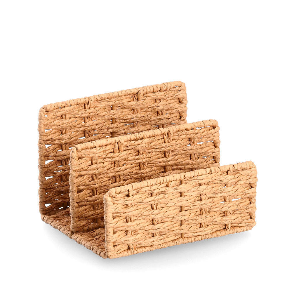 BRIEFABLAGE Metall, Papier Naturfarben  - Naturfarben, Basics, Papier/Metall (15,5/12,5/10,6cm) - Zeller Present