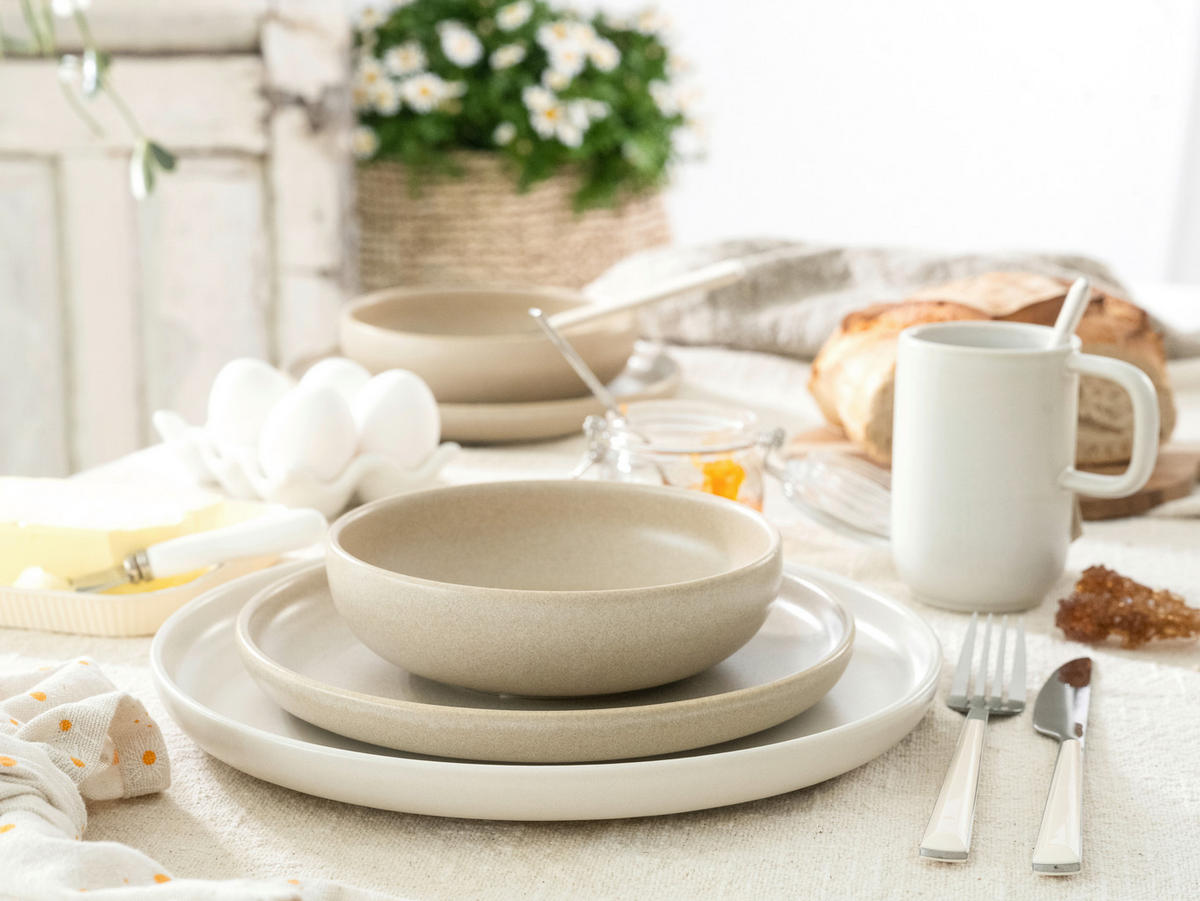 KOMBISERVICE Uno Toscana 16-teilig  - Beige/Creme, Basics, Keramik - Creatable