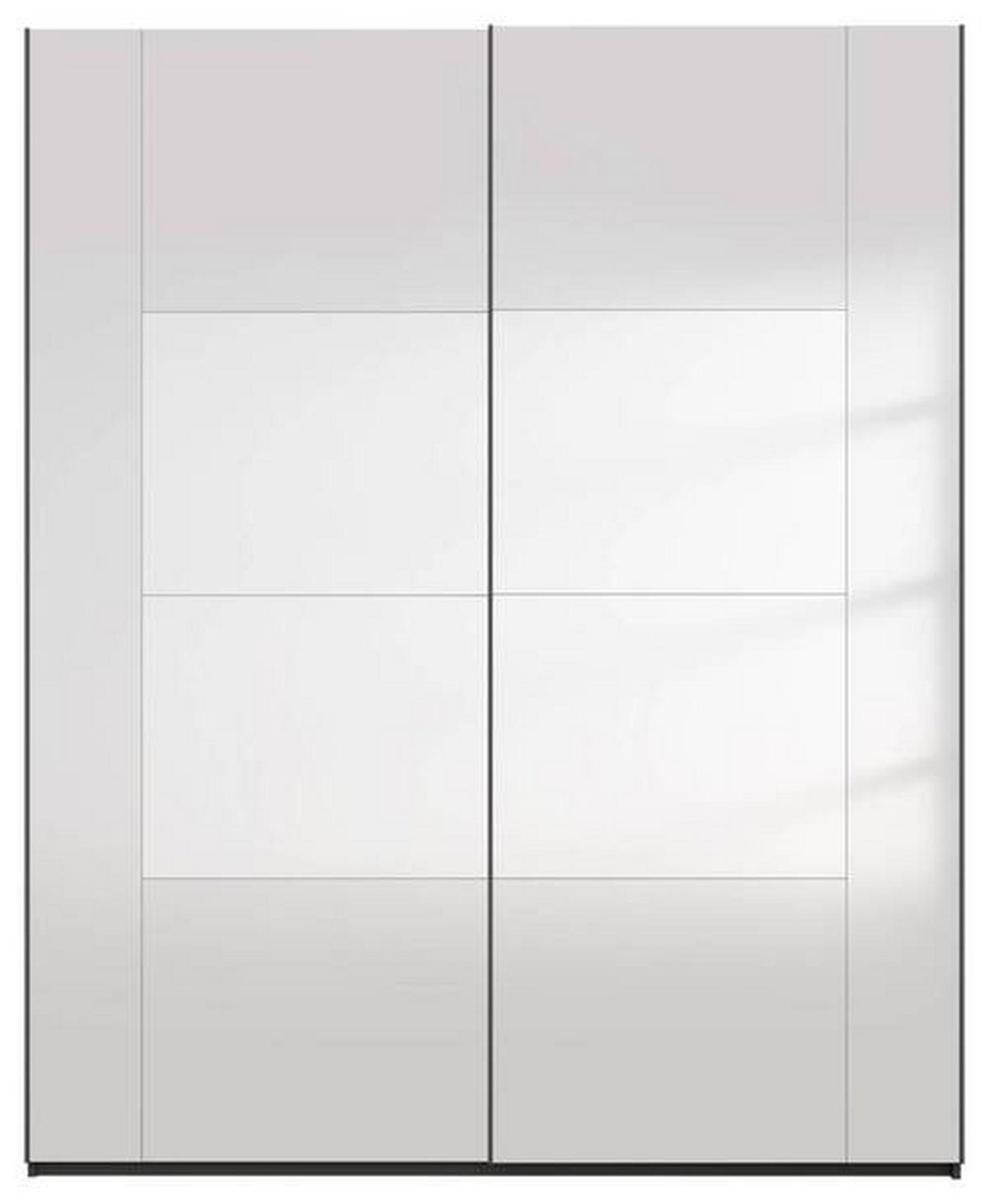 SCHWEBETÜRENSCHRANK in Graphitfarben  - Graphitfarben, Design, Glas/Holzwerkstoff (181/223/68cm) - Xora