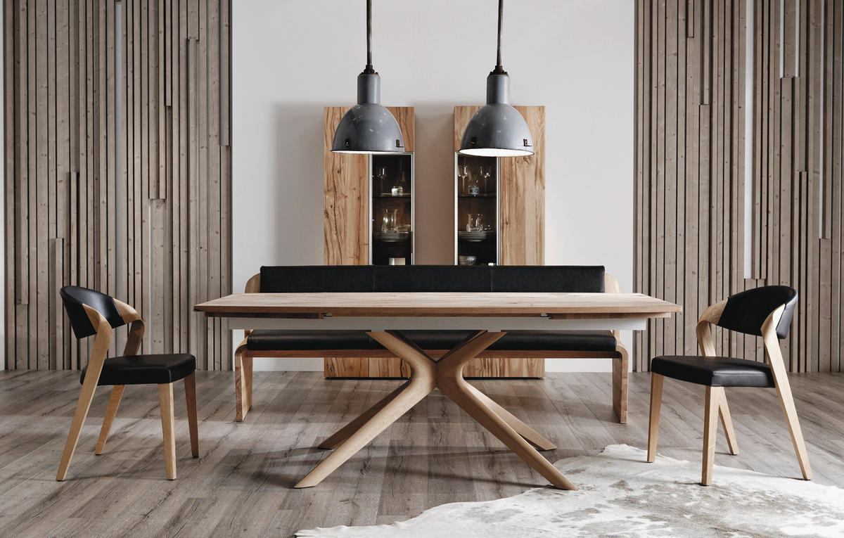 ESSTISCH in Holz 160/99/76,5 cm  - Eichefarben, Natur, Holz (160/99/76,5cm) - Voglauer