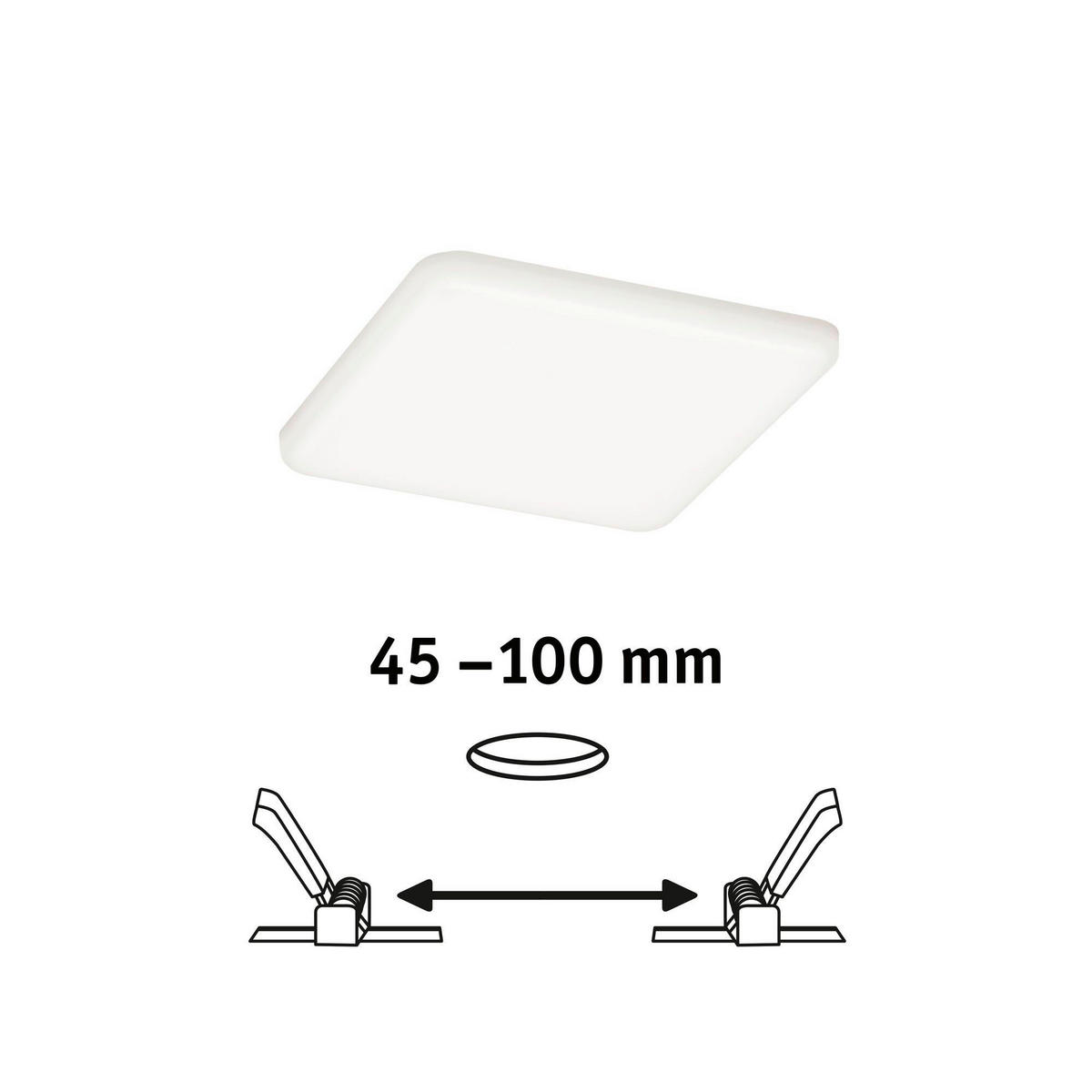 LED-PANEEL 12,5/12,5/1 cm   - Weiß, LIFESTYLE, Kunststoff (12,5/12,5/1cm) - Paulmann