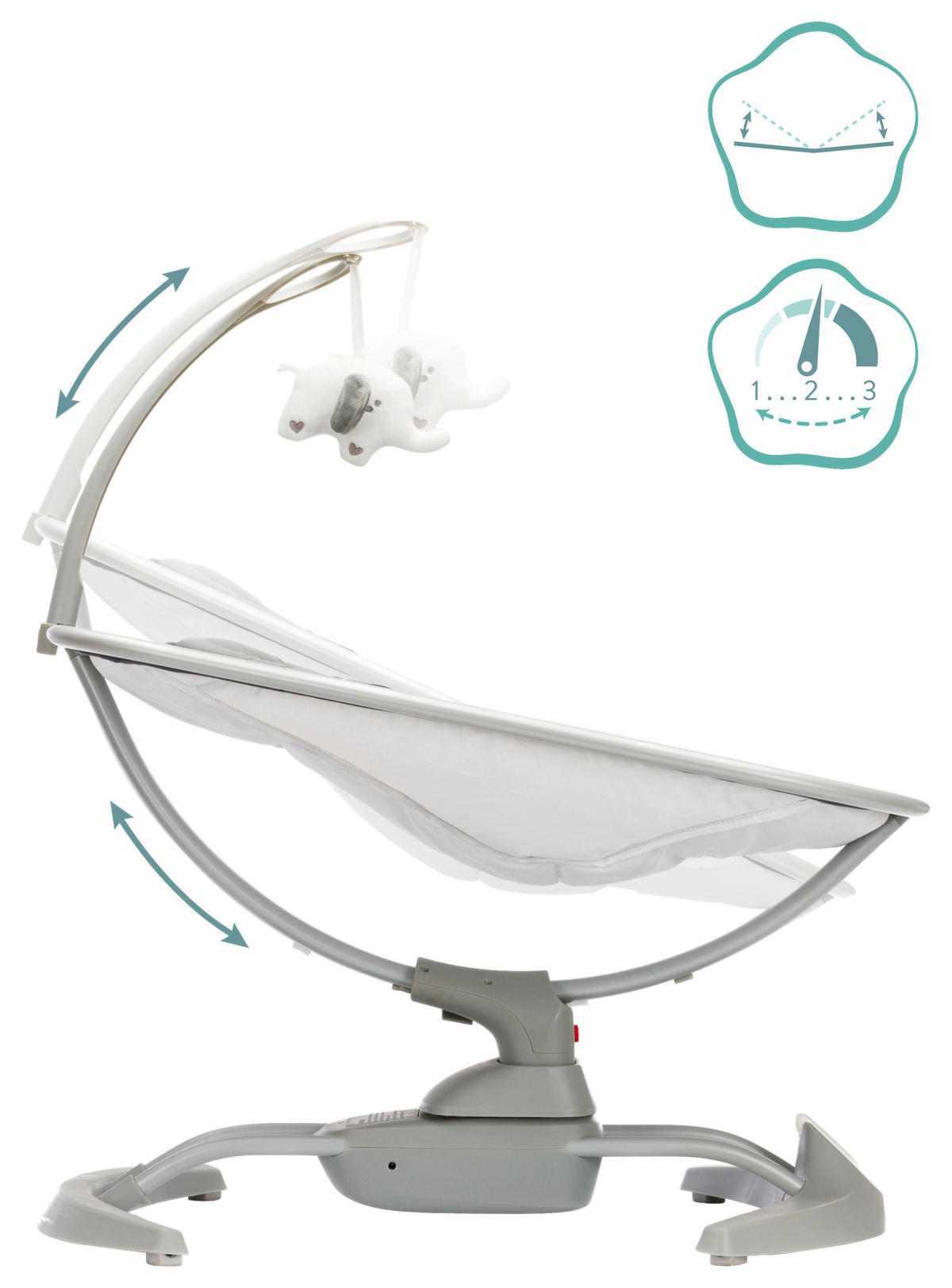 SCHAUKELWIPPE Grau   - Grau, Basics, Kunststoff/Metall - Jimmylee