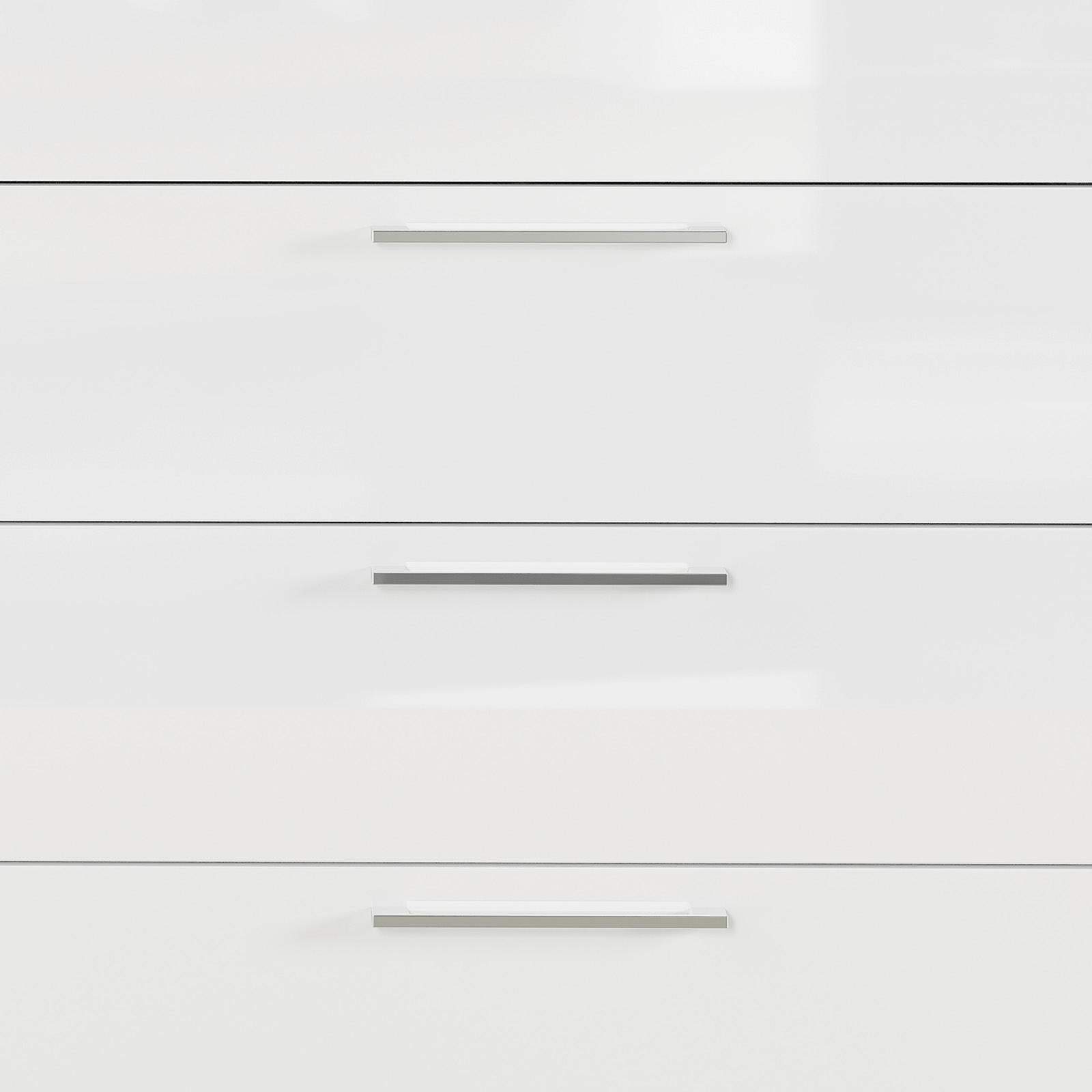 KOMMODE 135/107/40 cm  - Chromfarben/Schwarz, MODERN, Holzwerkstoff/Kunststoff (135/107/40cm) - Germania