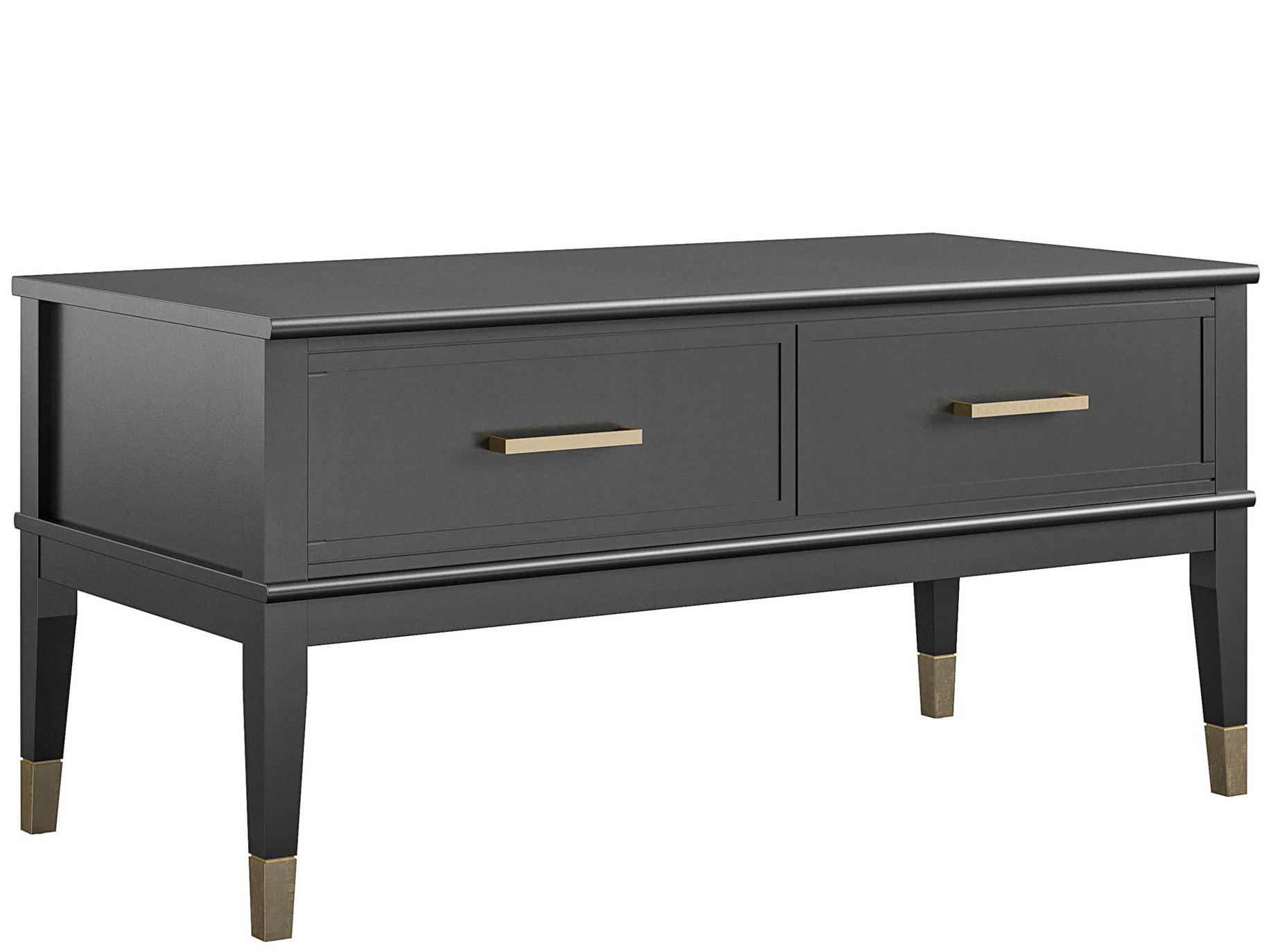 COUCHTISCH Westerleigh 106/52/51 cm Schwarz  - Messingfarben/Schwarz, Design, Holzwerkstoff/Metall (106/52/51cm) - MID.YOU