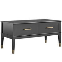 COUCHTISCH Westerleigh 106/52/51 cm Schwarz  - Messingfarben/Schwarz, Design, Holzwerkstoff/Metall (106/52/51cm) - MID.YOU