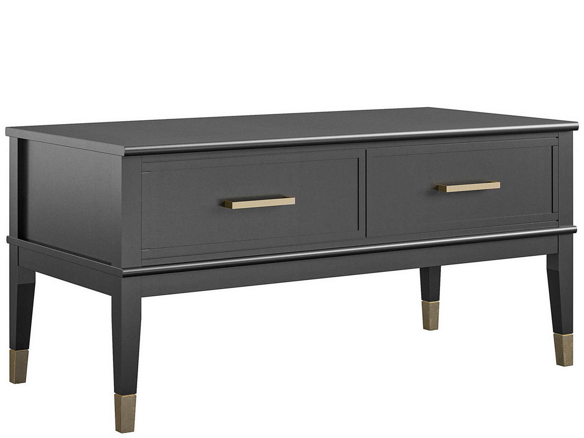 COUCHTISCH Westerleigh 106/52/51 cm Schwarz  - Messingfarben/Schwarz, Design, Holzwerkstoff/Metall (106/52/51cm) - MID.YOU