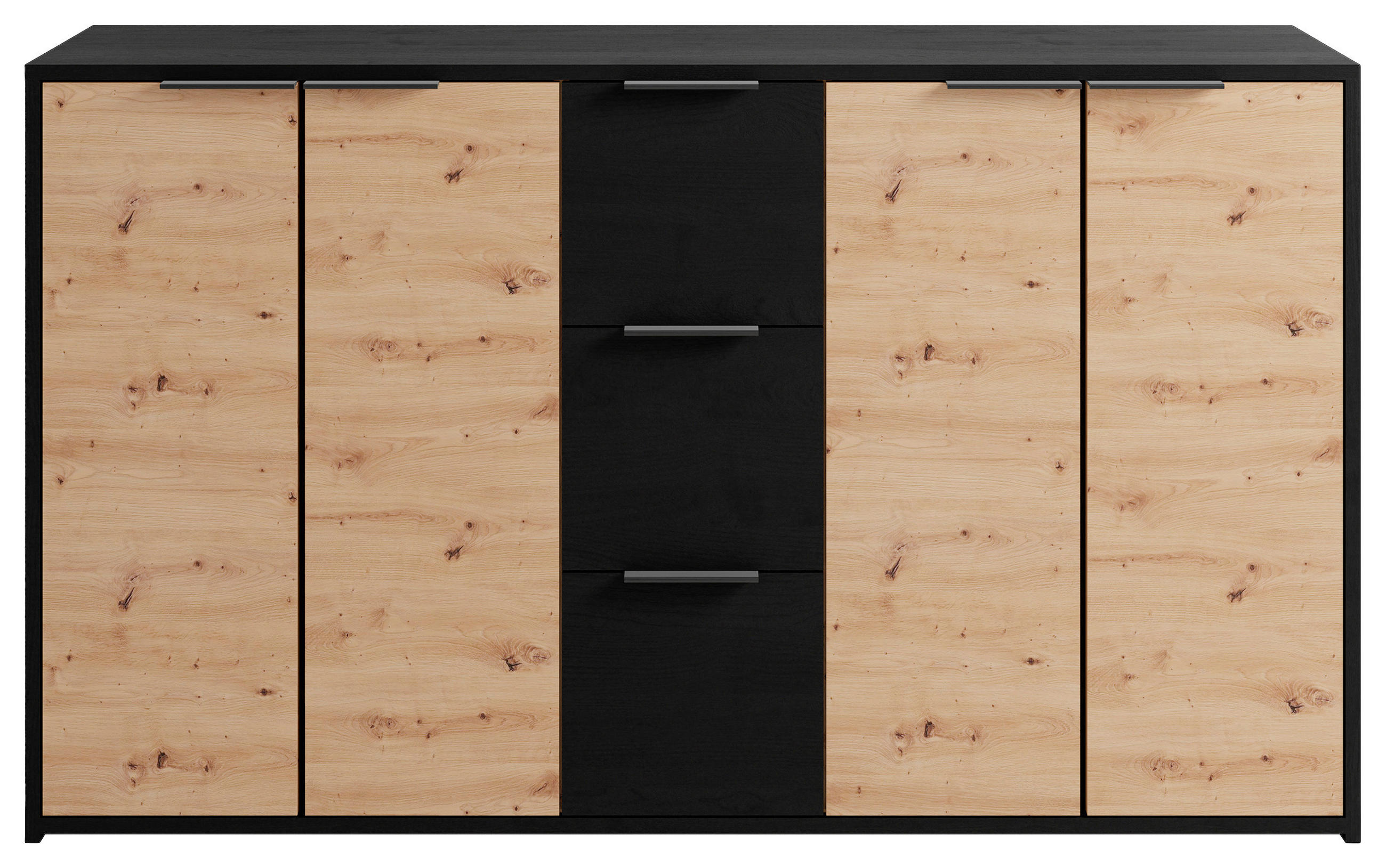 SIDEBOARD  in 139/80/39 cm  - Anthrazit/Schwarz, Design, Holzwerkstoff/Kunststoff (139/80/39cm) - MID.YOU
