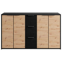 SIDEBOARD  in 139/80/39 cm  - Anthrazit/Schwarz, Design, Holzwerkstoff/Kunststoff (139/80/39cm) - MID.YOU