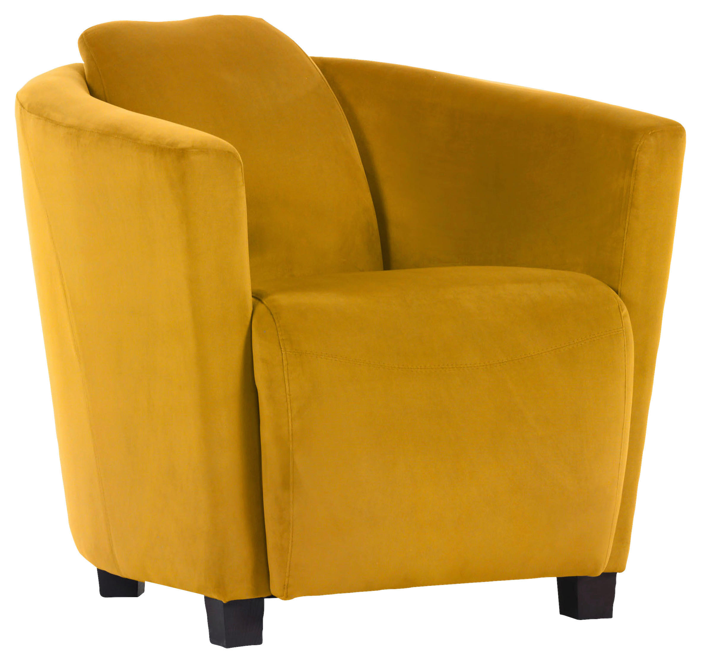 COCKTAILSESSEL Mikrofaser Braun, Orange    - Braun/Orange, Design, Holz/Textil (72/72/85cm)