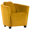 COCKTAILSESSEL Mikrofaser Braun, Orange    - Braun/Orange, Design, Holz/Textil (72/72/85cm)