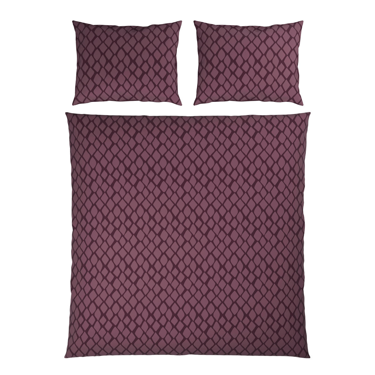 POSTELJINA SA DVA LICA STRIPES DK 200/200 cm saten ljubičasta  - ljubičasta, Dizajnerski, tekstil (200/200cm) - Dieter Knoll