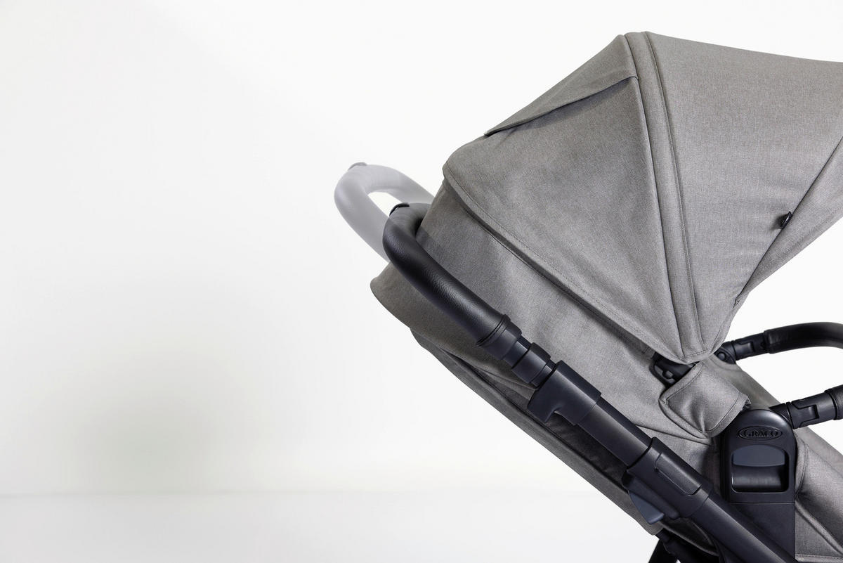 KINDERWAGENSET  Near2Me 3in1  Ash  - Schwarz/Grau, Basics, Kunststoff/Metall (62,7/120/95cm) - Graco