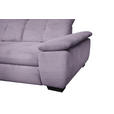 ECKSOFA in Cord Lila  - Lila/Schwarz, Design, Textil/Metall (242/313cm) - Xora