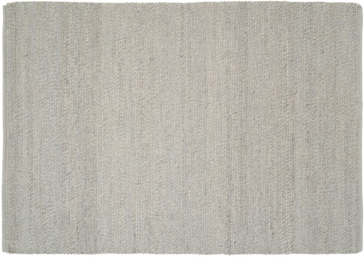 HANDWEBTEPPICH 60/90 cm Helsinki Silberfarben  - Silberfarben, Basics, Textil (60/90cm) - Linea Natura