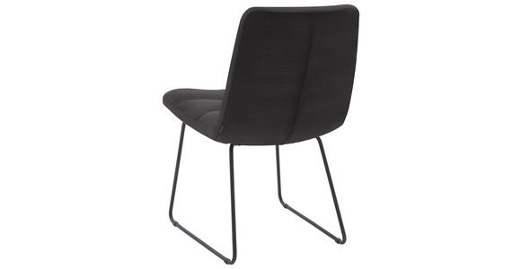 STUHL  in Cord Textil  - Schwarz/Mokka, Design, Textil/Metall (52/88/66cm) - Dieter Knoll