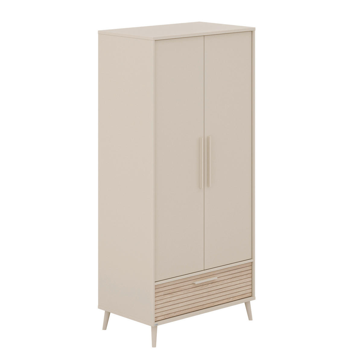 BABYKLEIDERSCHRANK Eefje Eichefarben, Beige  - Eichefarben/Beige, Basics, Holzwerkstoff (94,8/203,5/57,1cm) - Paidi