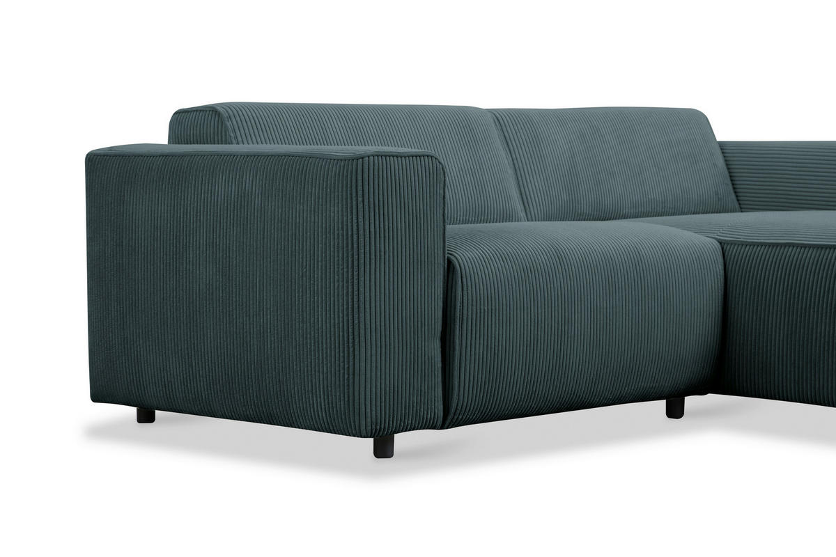 HÖRNSOFFA i manchester blå  - blå/svart, Design, textil/plast (234/161cm) - Livetastic