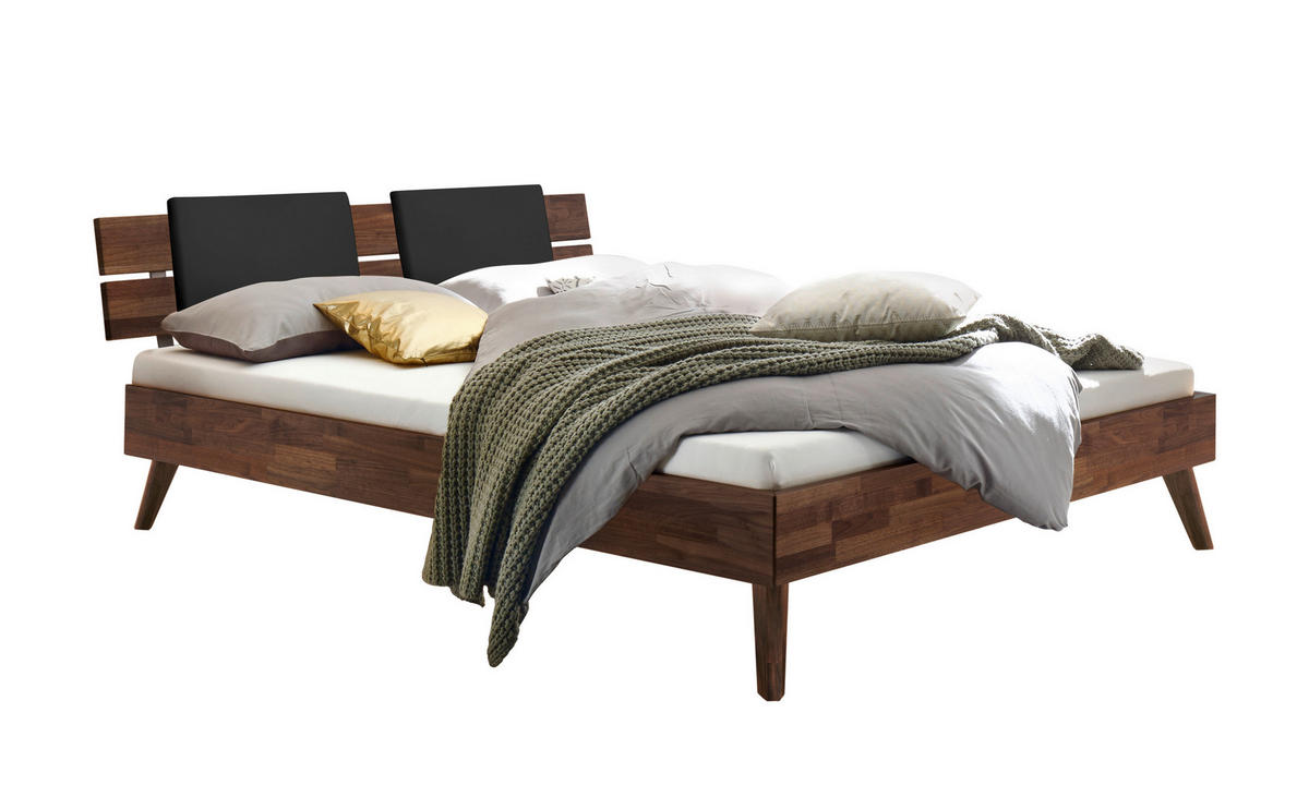 BETT 160/200 cm  in Nussbaumfarben  - Nussbaumfarben, Design, Holz (160/200cm) - Hasena