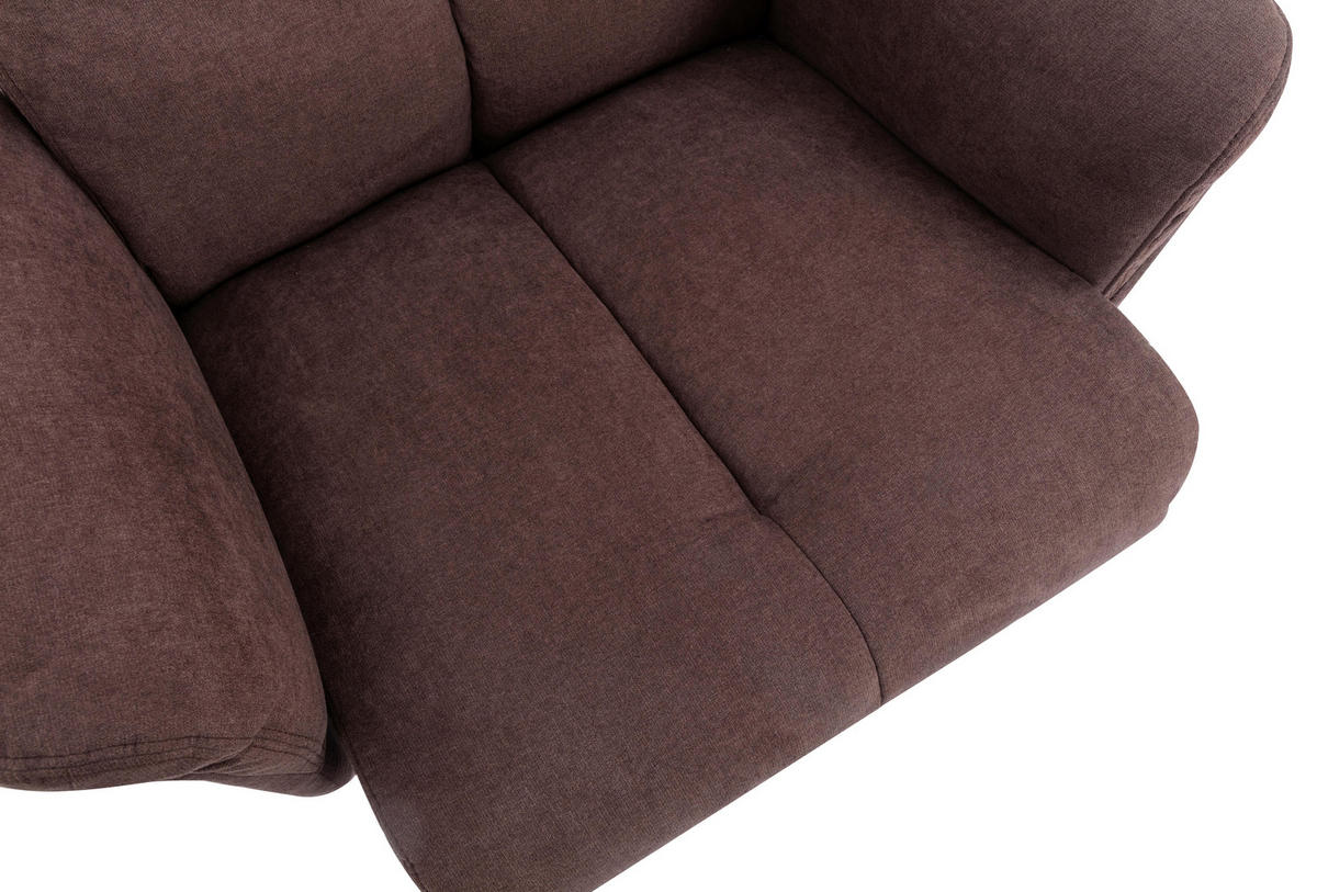 RELAXSESSELSET Chenille    - Chromfarben/Braun, KONVENTIONELL, Textil/Metall (80/113/84cm) - MID.YOU