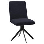 STUHL  in Stahl Lederlook Metall, Textil  - Schwarz, Design, Textil/Metall (46,5/87/64cm) - Voleo