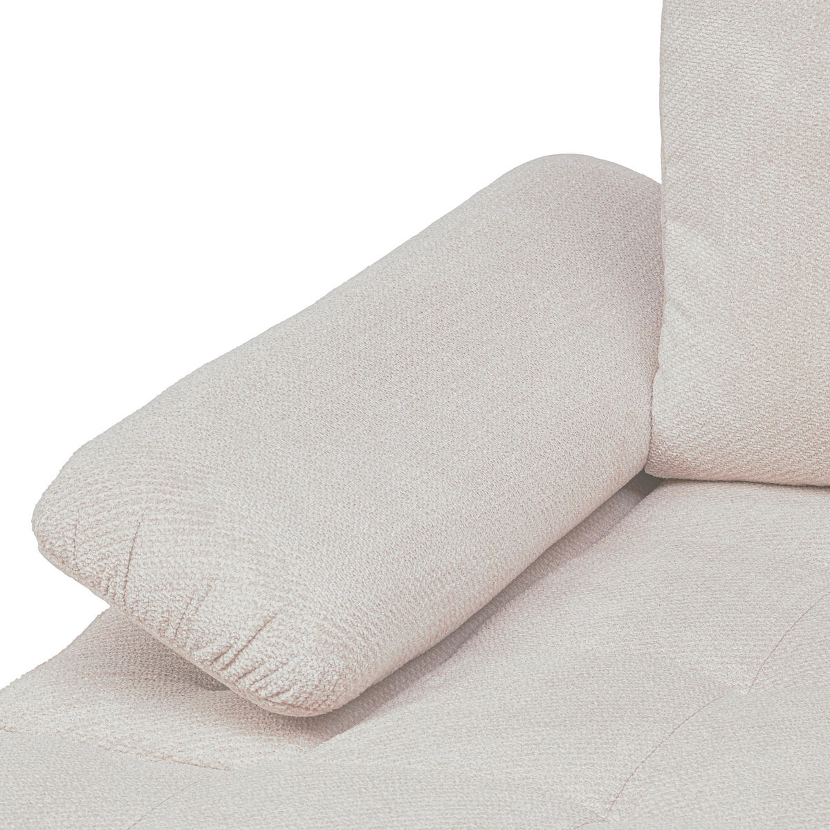 ECKSOFA Weiß Webstoff  - Schwarz/Weiß, KONVENTIONELL, Kunststoff/Textil (162/282cm) - Carryhome