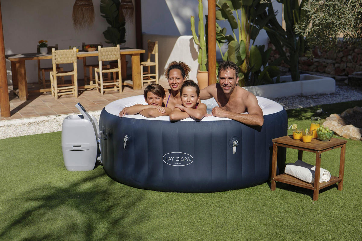 WHIRLPOOL MIAMI 60001 MIAMI AIRJET 180/66 cm  - Dunkelblau, KONVENTIONELL, Kunststoff/Metall (180/66cm) - Bestway