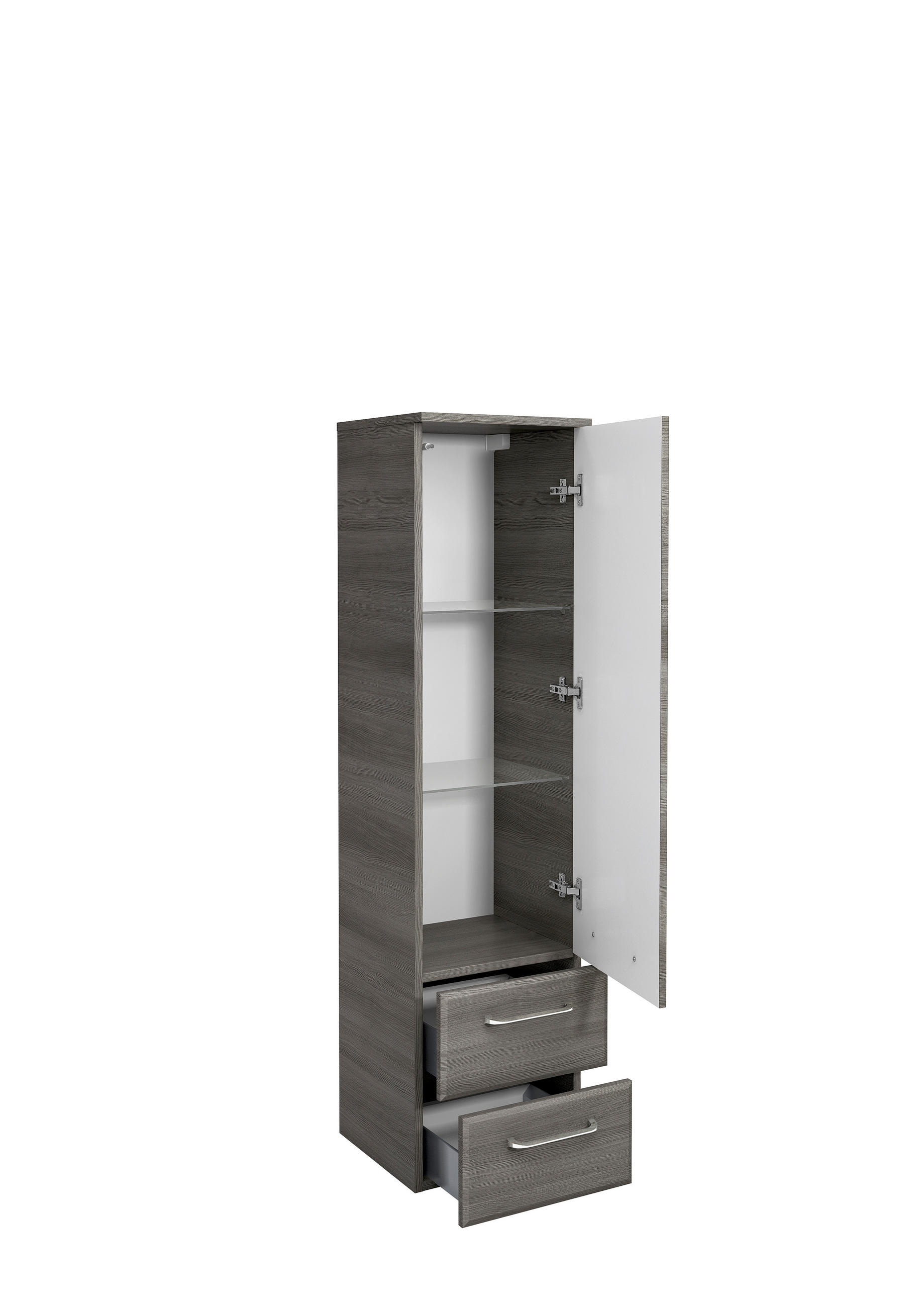 MIDISZEKRÉNY 35/136,1/33 cm  - grafitszürke/króm, faalapú anyag/Üveg (35/136,1/33cm) - Xora