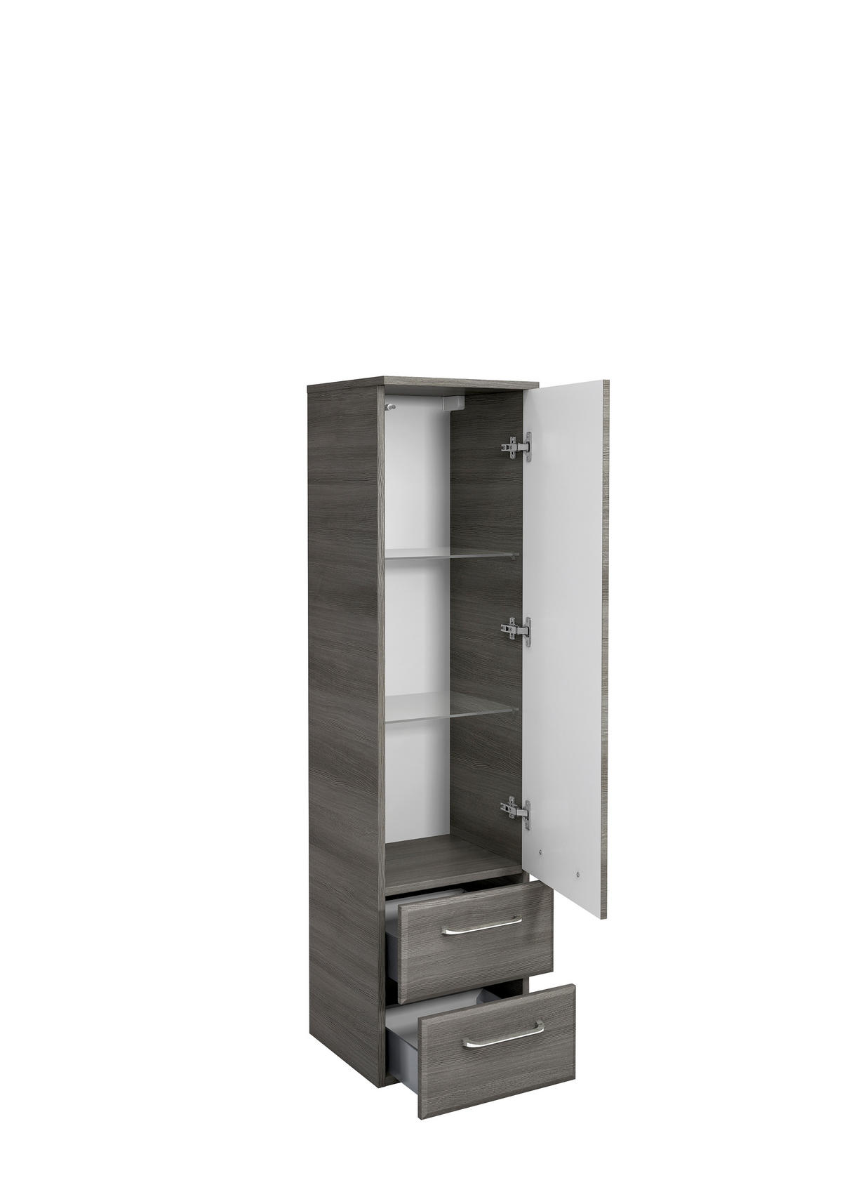 MIDISZEKRÉNY 35/136,1/33 cm  - grafitszürke/króm, faalapú anyag/Üveg (35/136,1/33cm) - Xora