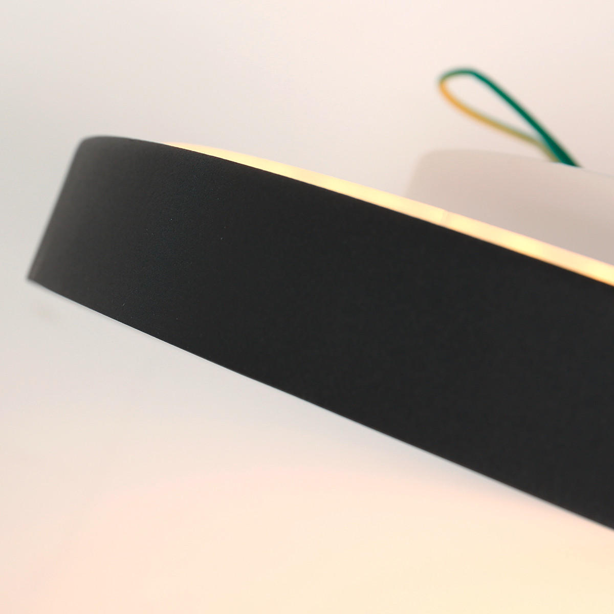LED-DECKENLEUCHTE Ringlede 40/7 cm   - Schwarz, KONVENTIONELL, Kunststoff/Metall (40/7cm)