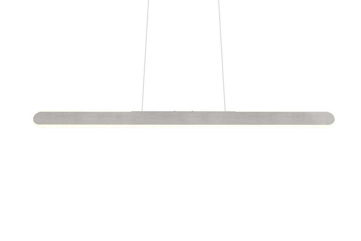 LED-PENDELLEUCHTE Helios 100/8,5/150 cm   - Alufarben/Weiß, Design, Kunststoff/Metall (100/8,5/150cm) - Trio Leuchten