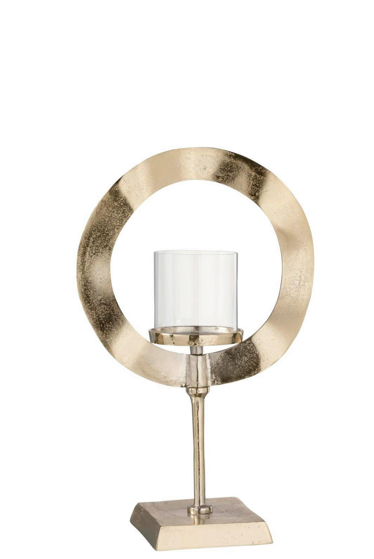 WINDLICHT - Goldfarben, Basics, Glas/Metall (29/14/47cm)